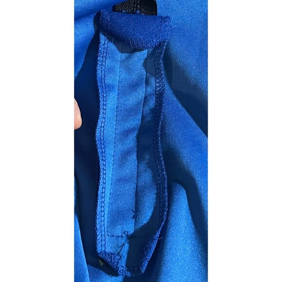 Shein Curve Royal Blue Jacket Open Front Blazer W Zip Simulate Pockets Size 1X - Picture 11 of 12
